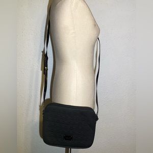 Michael Kors black padded ipad cross body bag